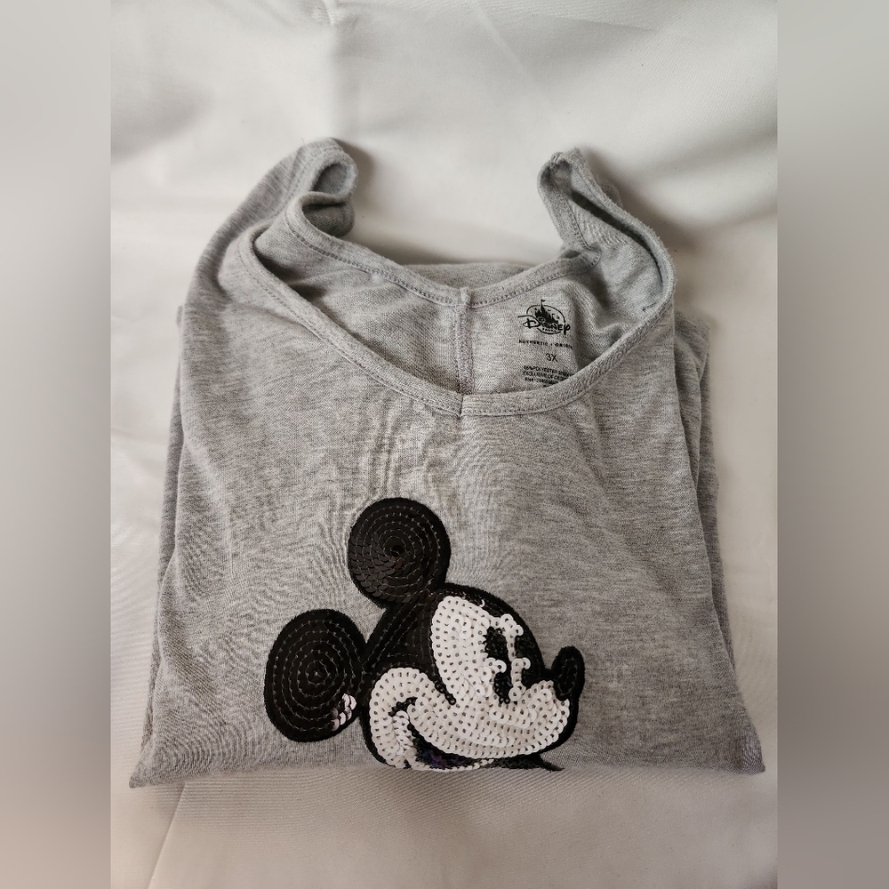 3x Disney Parks Purple Potion Sequin Mickey Mouse T-Shirt